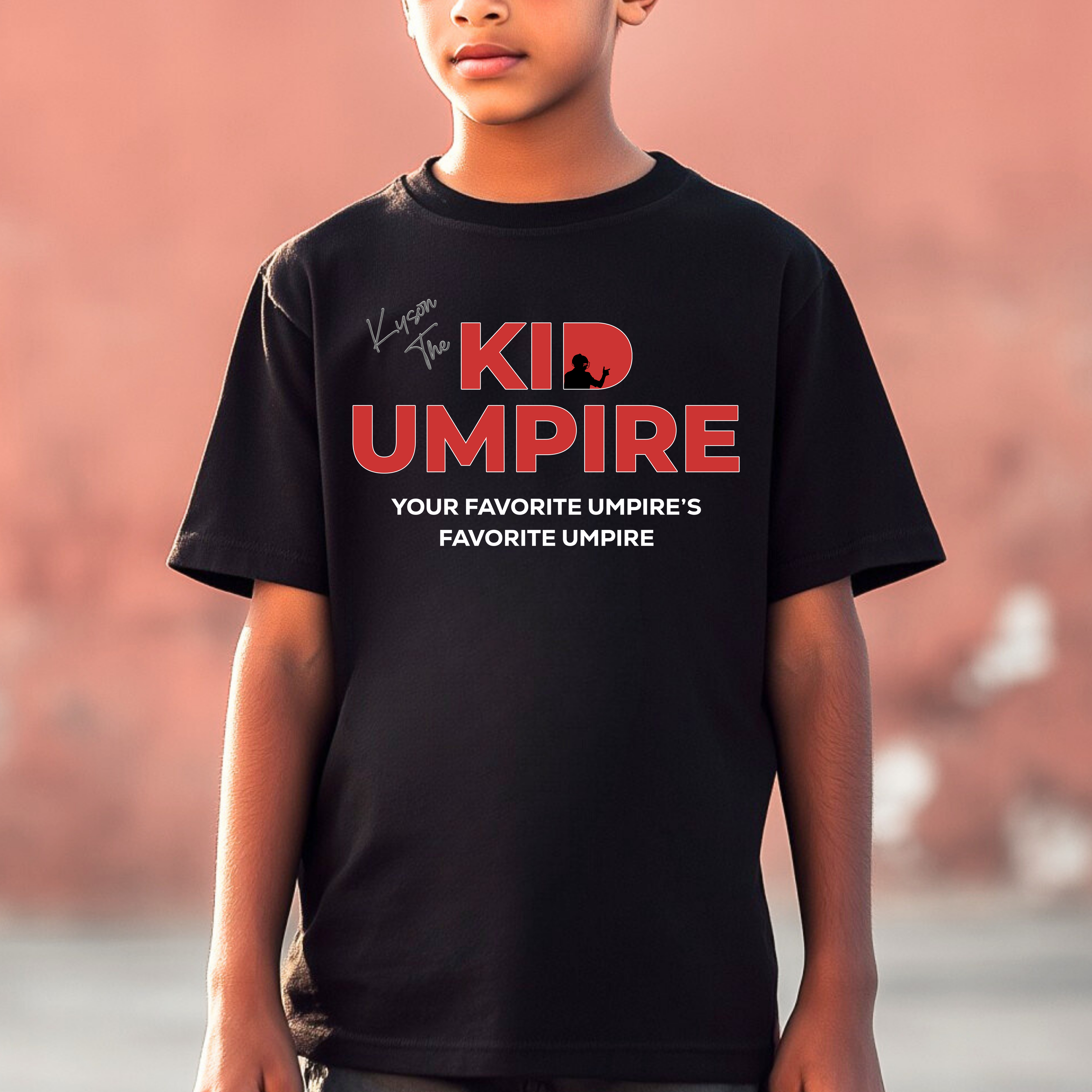 Kyson the Kid Umpire T‑Shirt – Youth Baseball Umpire Tee