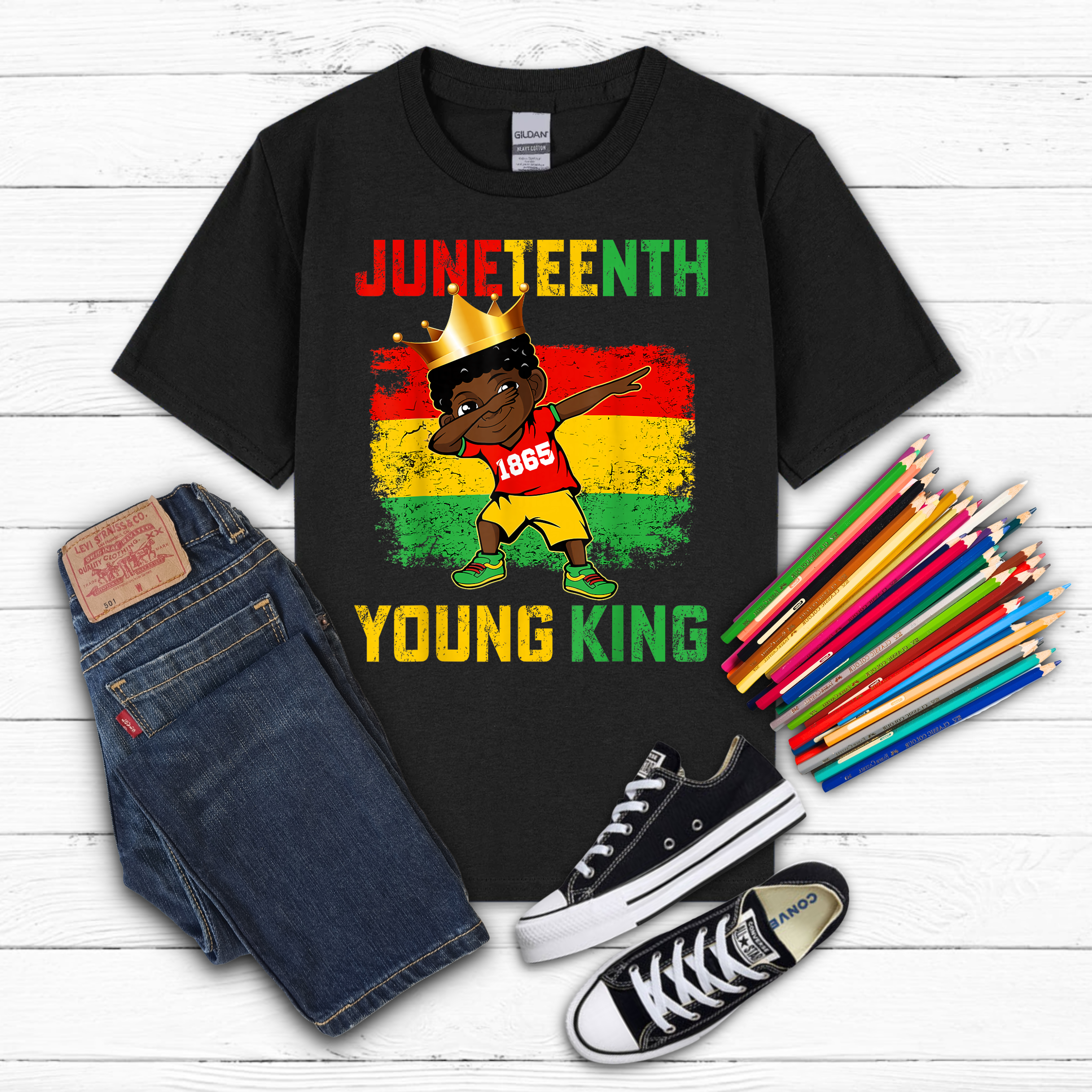 Juneteenth “Young King” Boys Tshirt