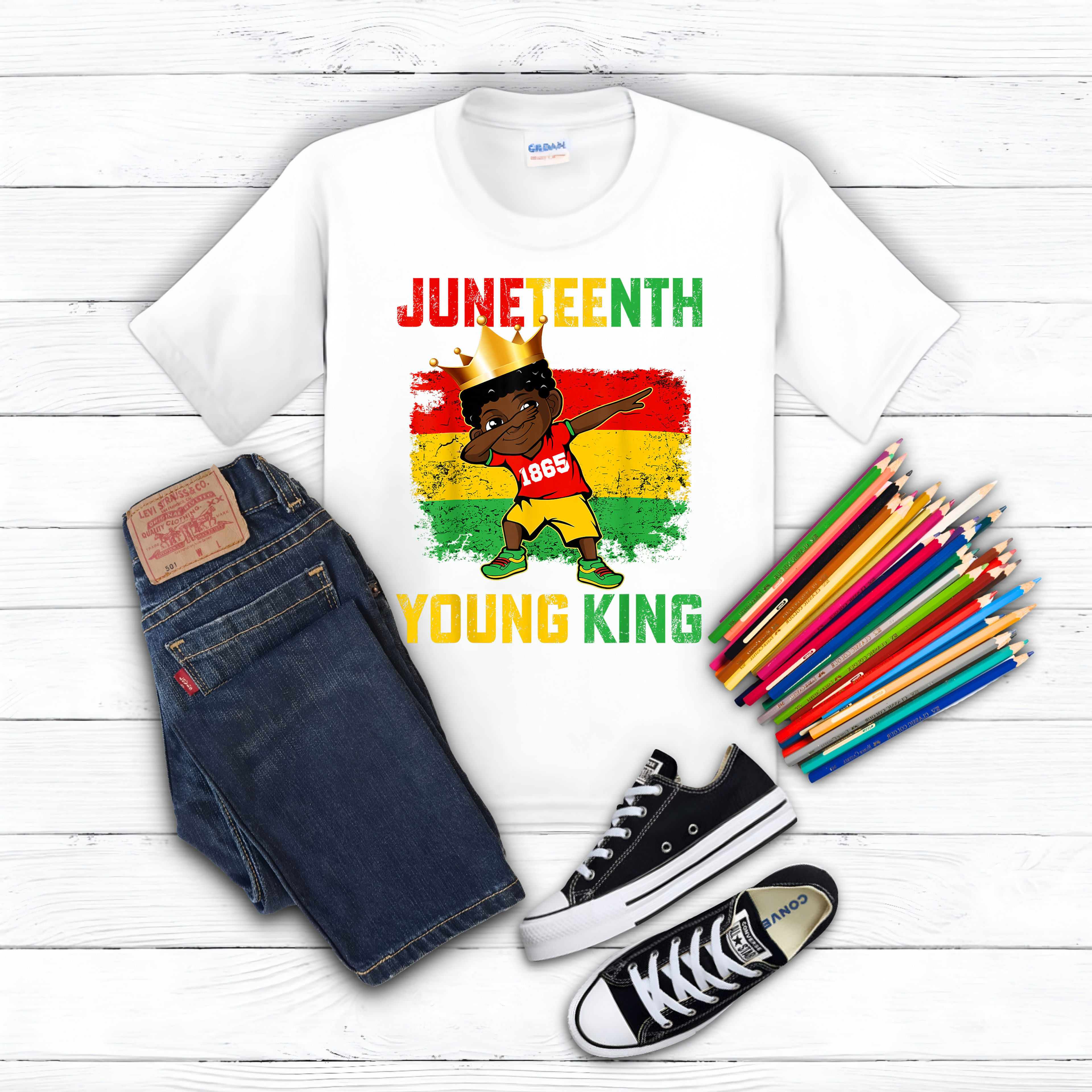 Juneteenth “Young King” Boys Tshirt