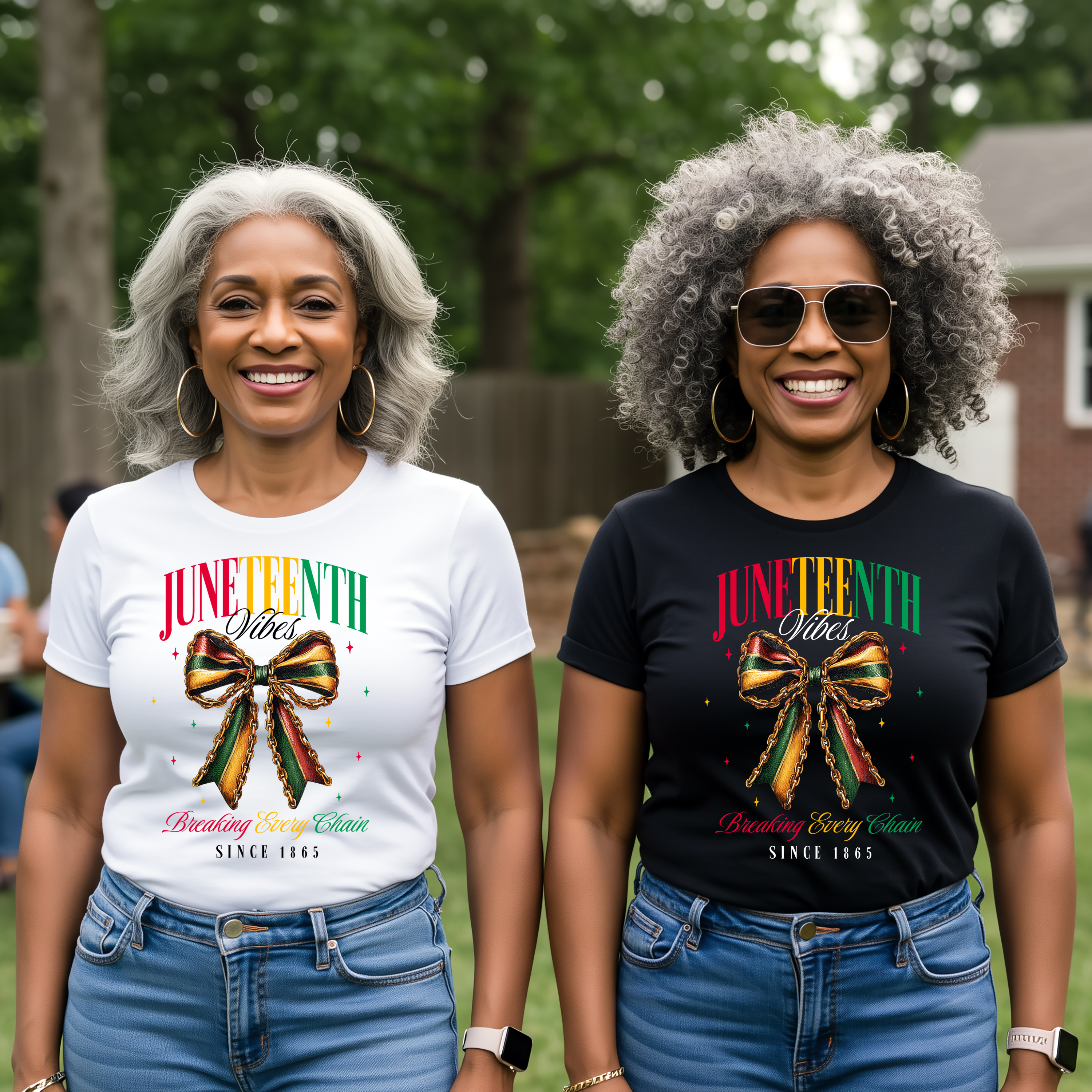 Juneteenth Bow & Chain T-Shirt