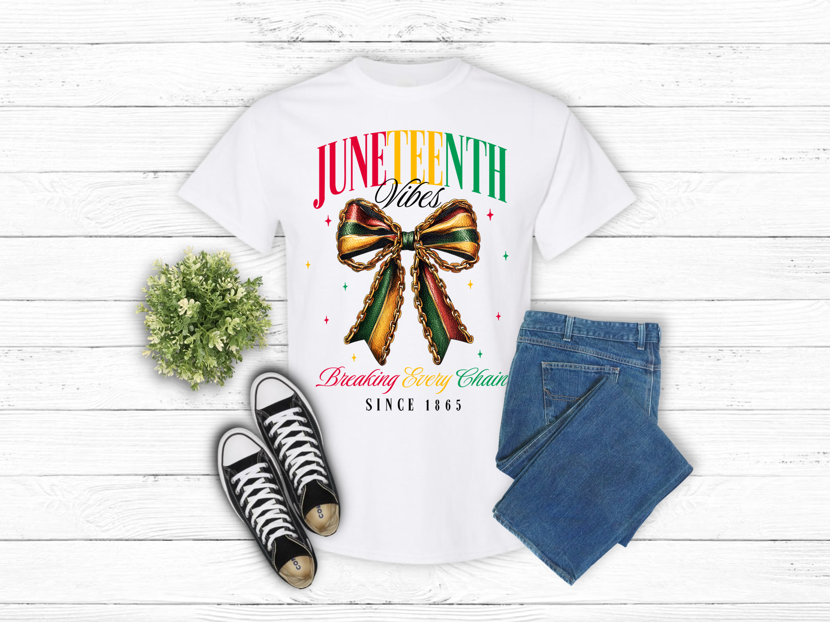 Juneteenth Bow & Chain T-Shirt